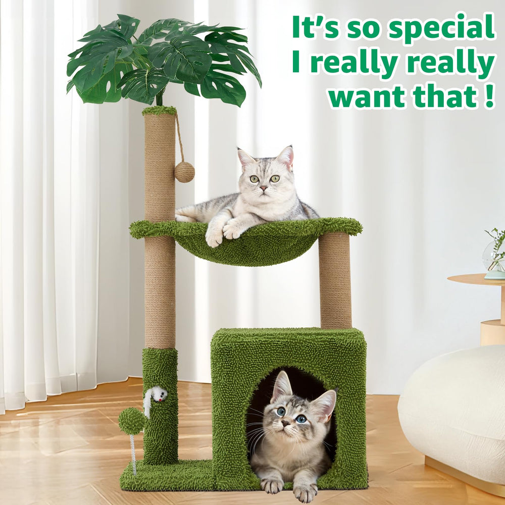 Woochpet sturdy base supports climbing and steady balance for active cats.