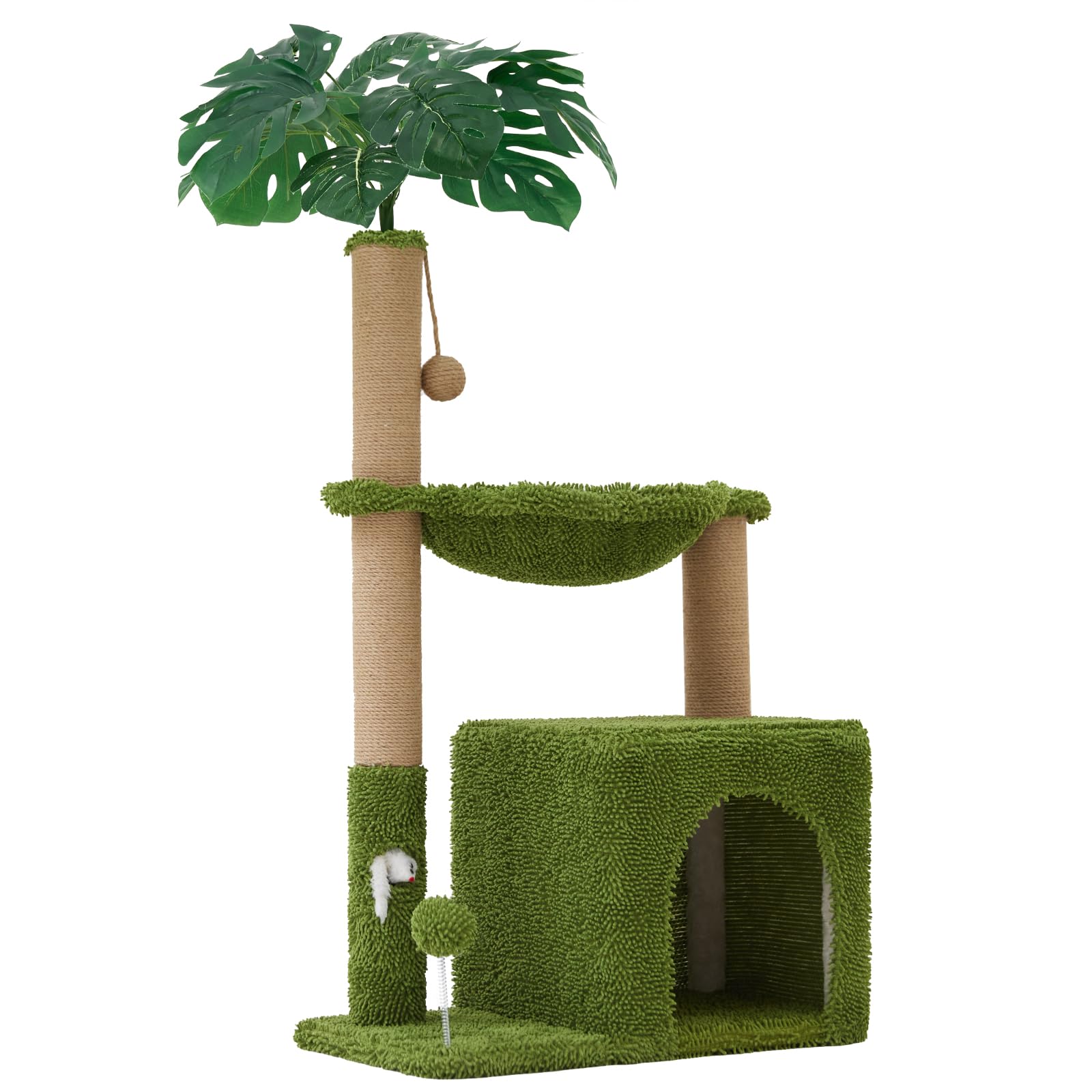 Woochpet cat tree suited for kittens and small cats during play and rest.