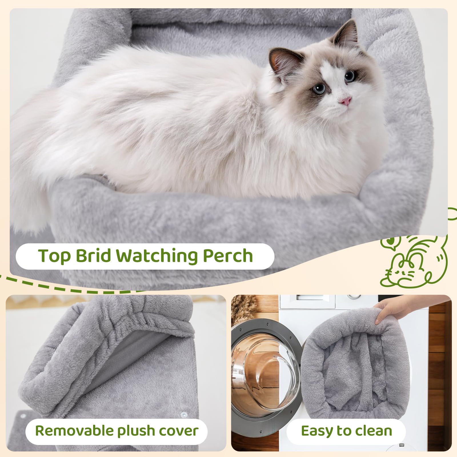 Woochpet 7 cm sisal posts invite scratching and play.