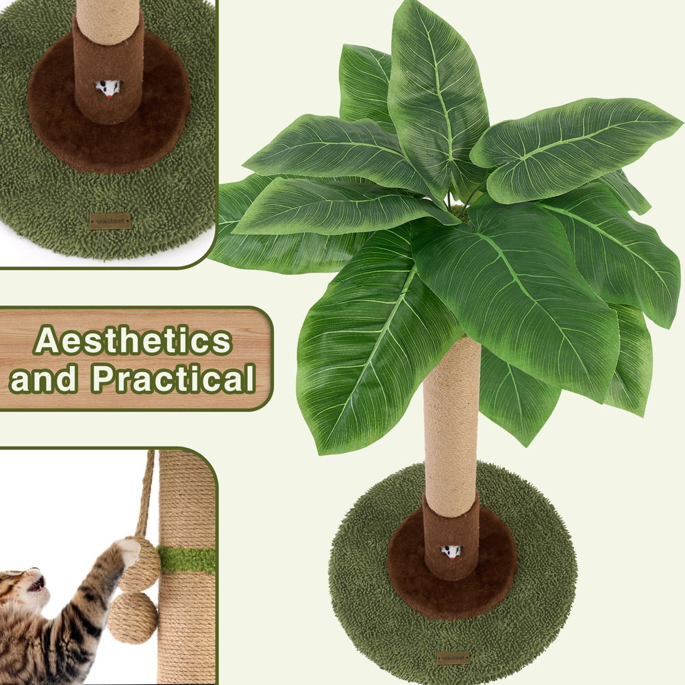 Woochpet 35.4-inch cat post fits tight indoor spaces.