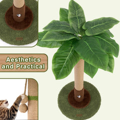 Woochpet 35.4-inch cat post fits tight indoor spaces.