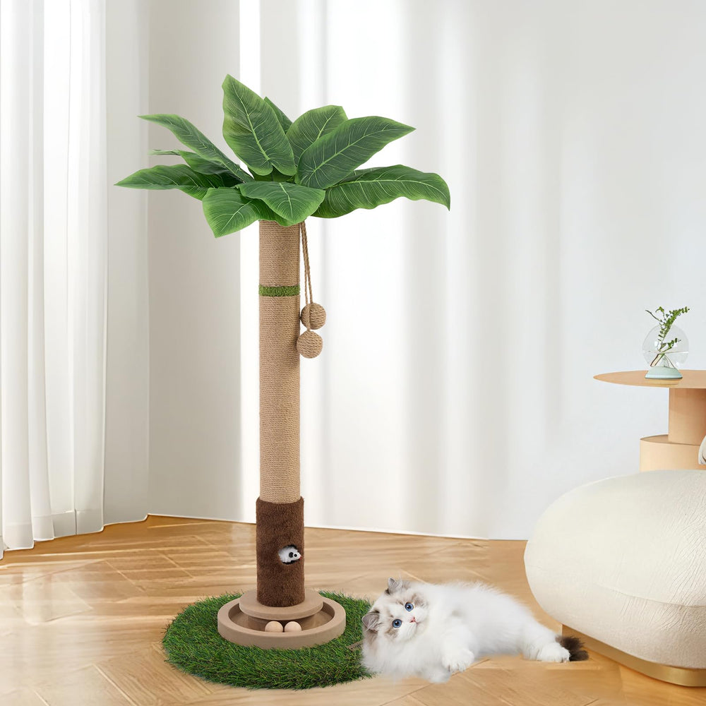 Woochpet cat-scratching-post-35-tall showing a tall, sturdy post for indoor cats.
