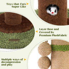 Woochpet hanging ball invites interactive play and chasing.