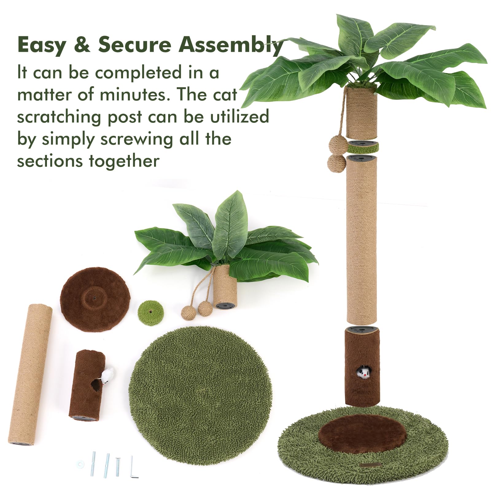 Woochpet indoor cat post ideal for multi-cat households.