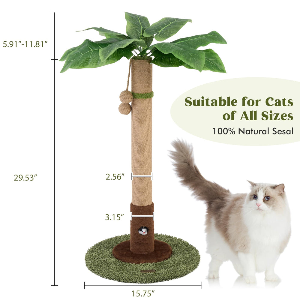 Woochpet vertical activity post supports natural scratching instinct.