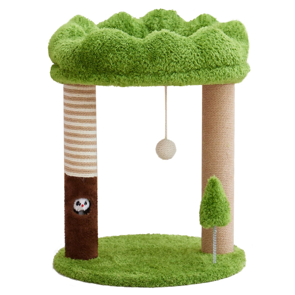Woochpet forest-design cat tree blends with home decor and invites exploration.