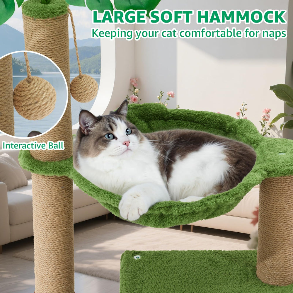 Woochpet cat tree hammock invites relaxing lounging
