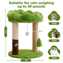 Woochpet cat tree's mouse-hole design sparks curiosity and hunting-style play.
