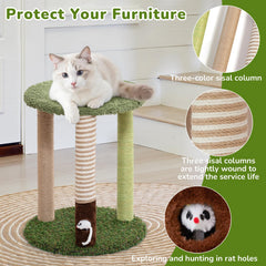 Woochpet cat tree mouse hole invites playful hunting and exploration for curious cats.