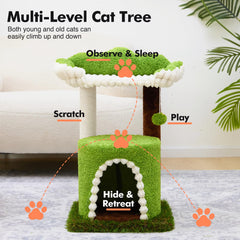 Woochpet soft top perch offers a comfortable lookout for your cat