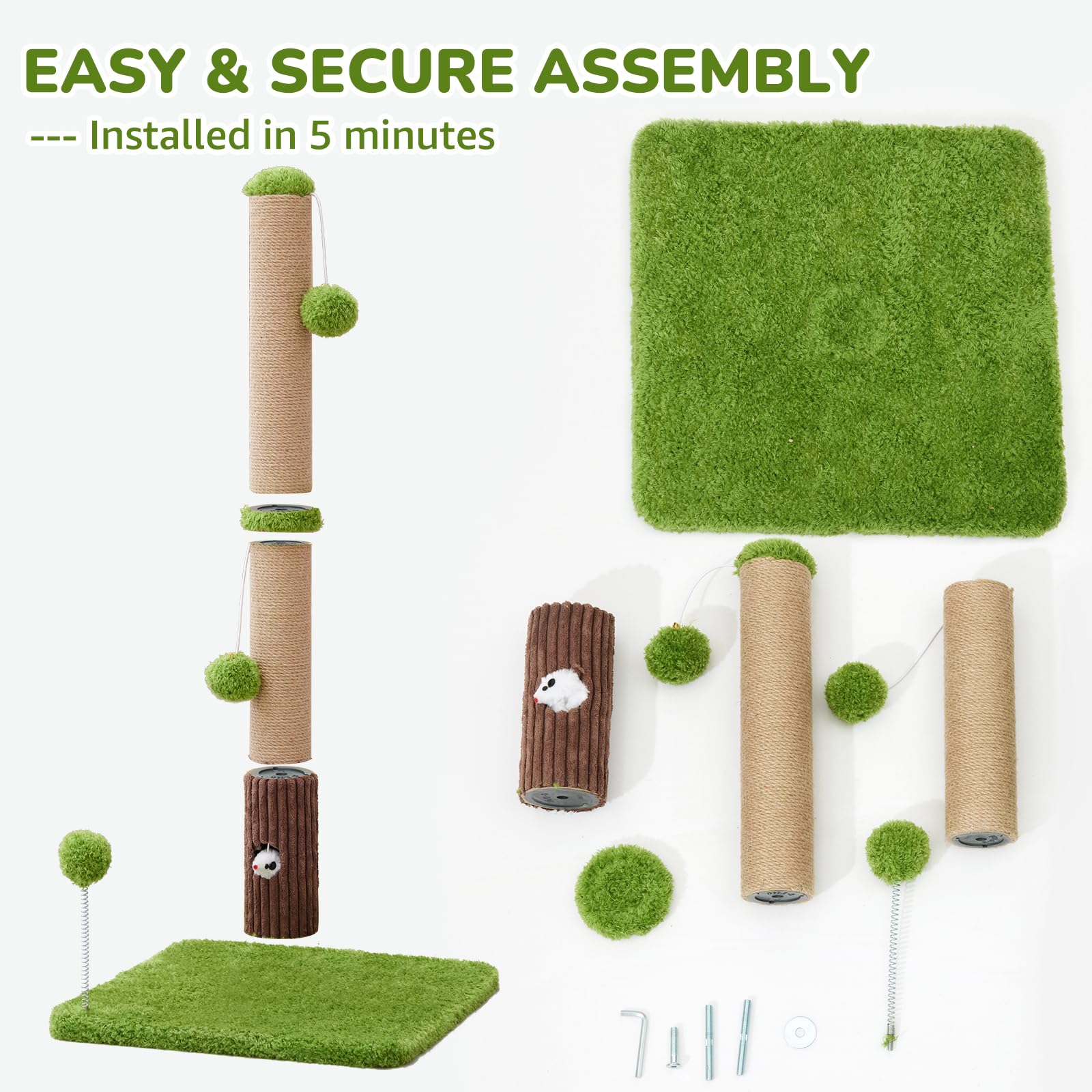 Woochpet easy-install design with tools included for quick setup