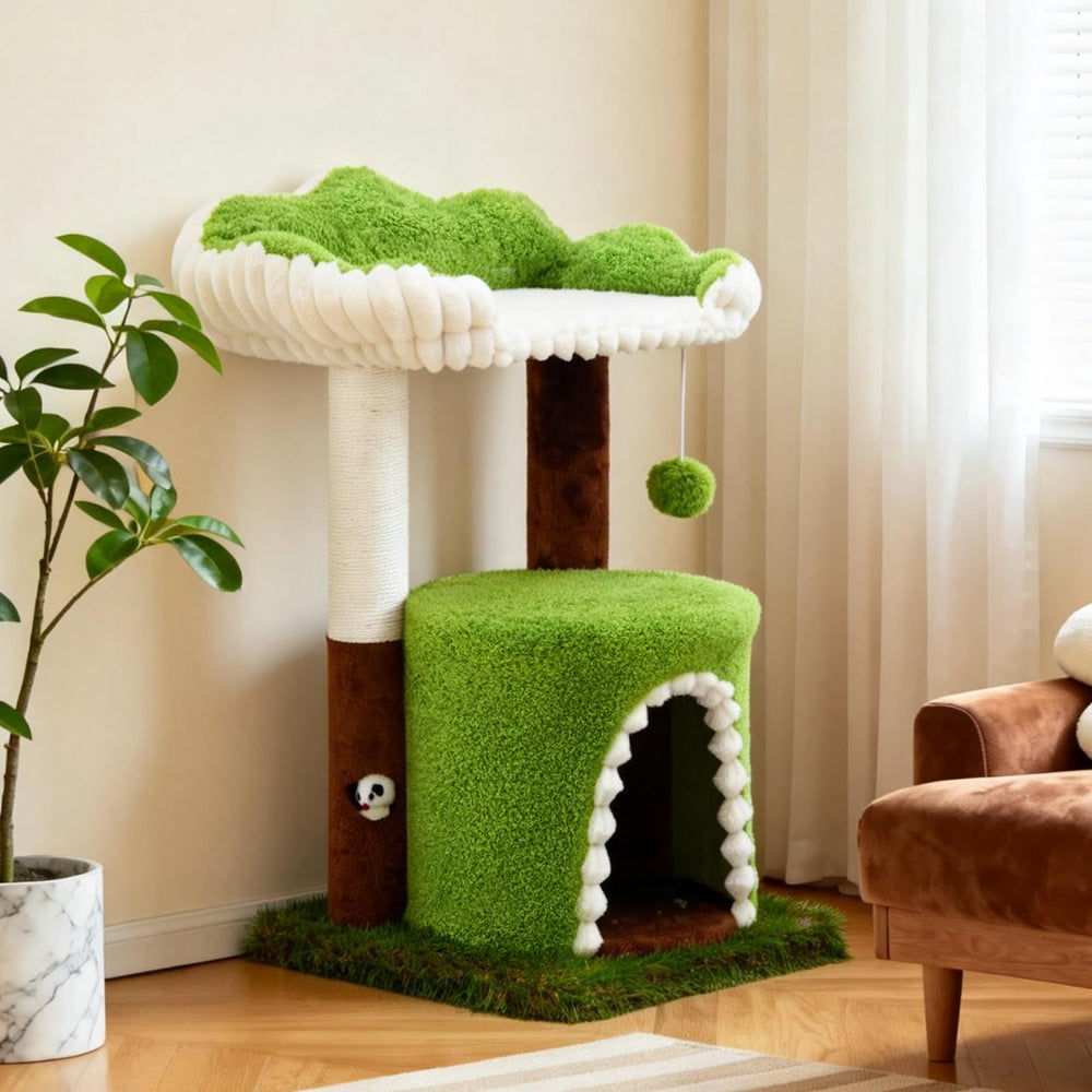 Woochpet multi-level cat tree with sisal post for indoor play and scratching