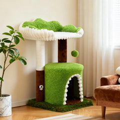 Woochpet multi-level cat tree with sisal post for indoor play and scratching