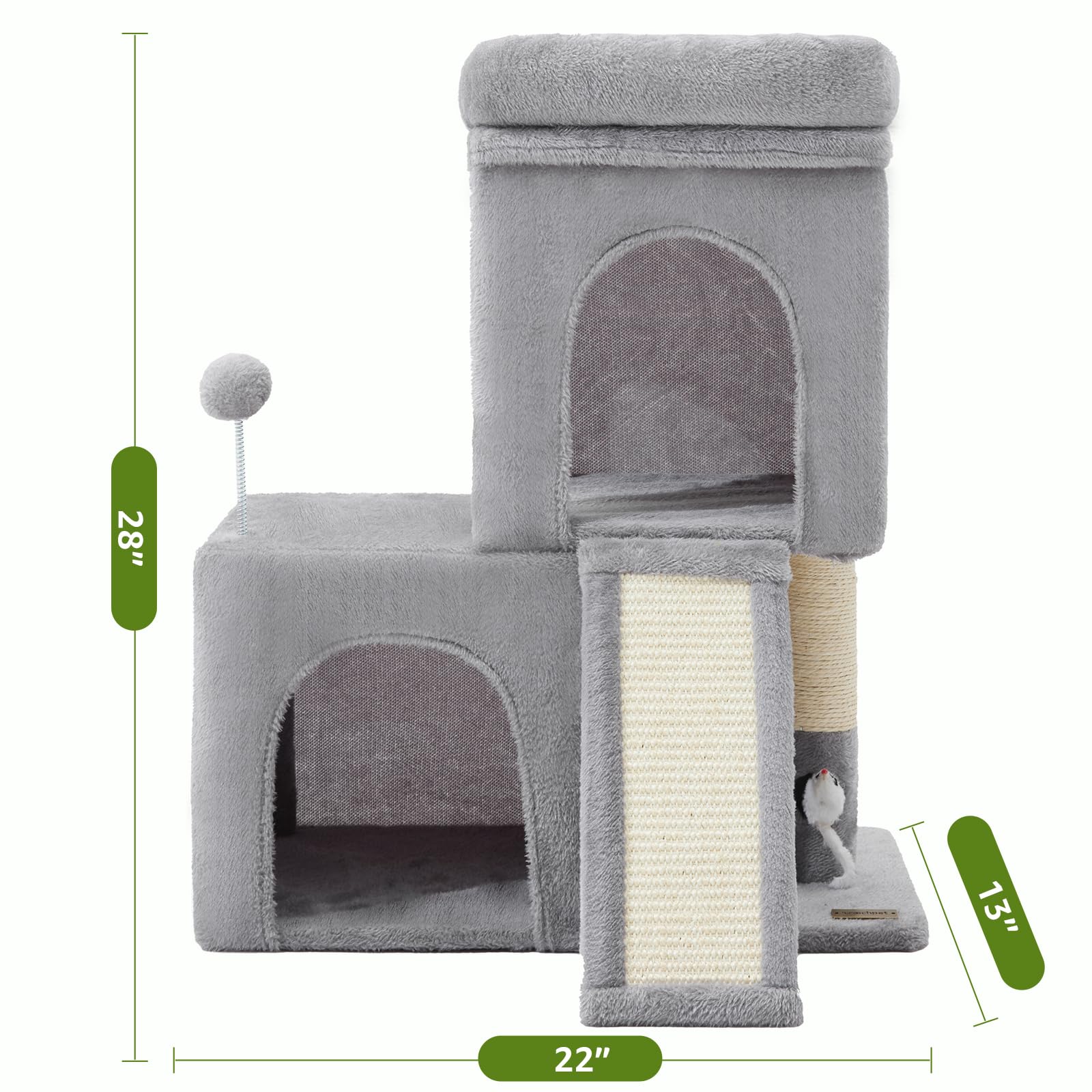 Woochpet removable plush cover simplifies cleaning.