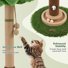 Woochpet sisal-claw-sharpening highlighting natural sisal for claws.