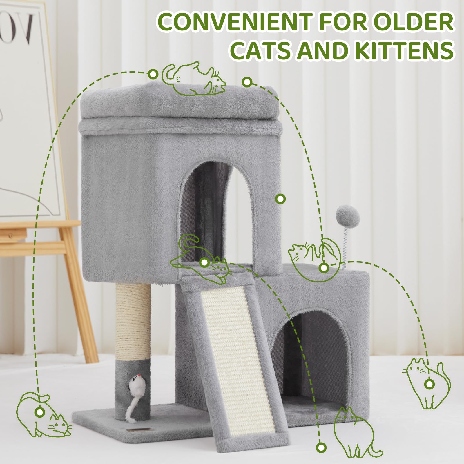 Woochpet sturdy 22-pound chassis ensures stable lounging.