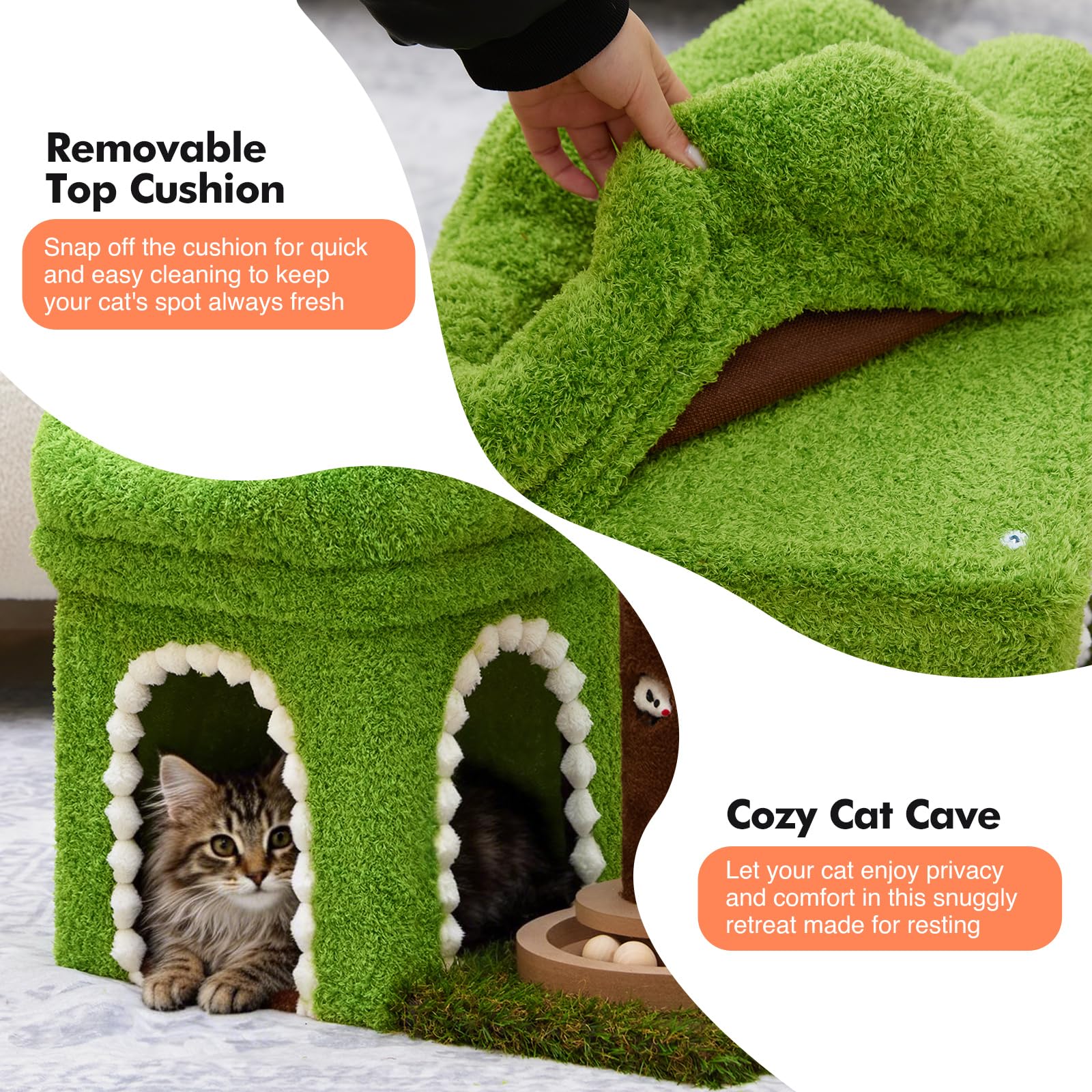 Woochpet two-door condo allows easy access and private napping