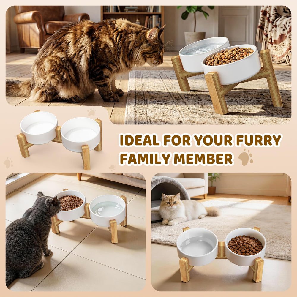 Woodever stable anti-spill design keeps bowls in place during meals.