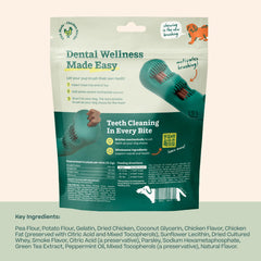 Close-up of chicken treats highlighting tasty dental chews for teeth care