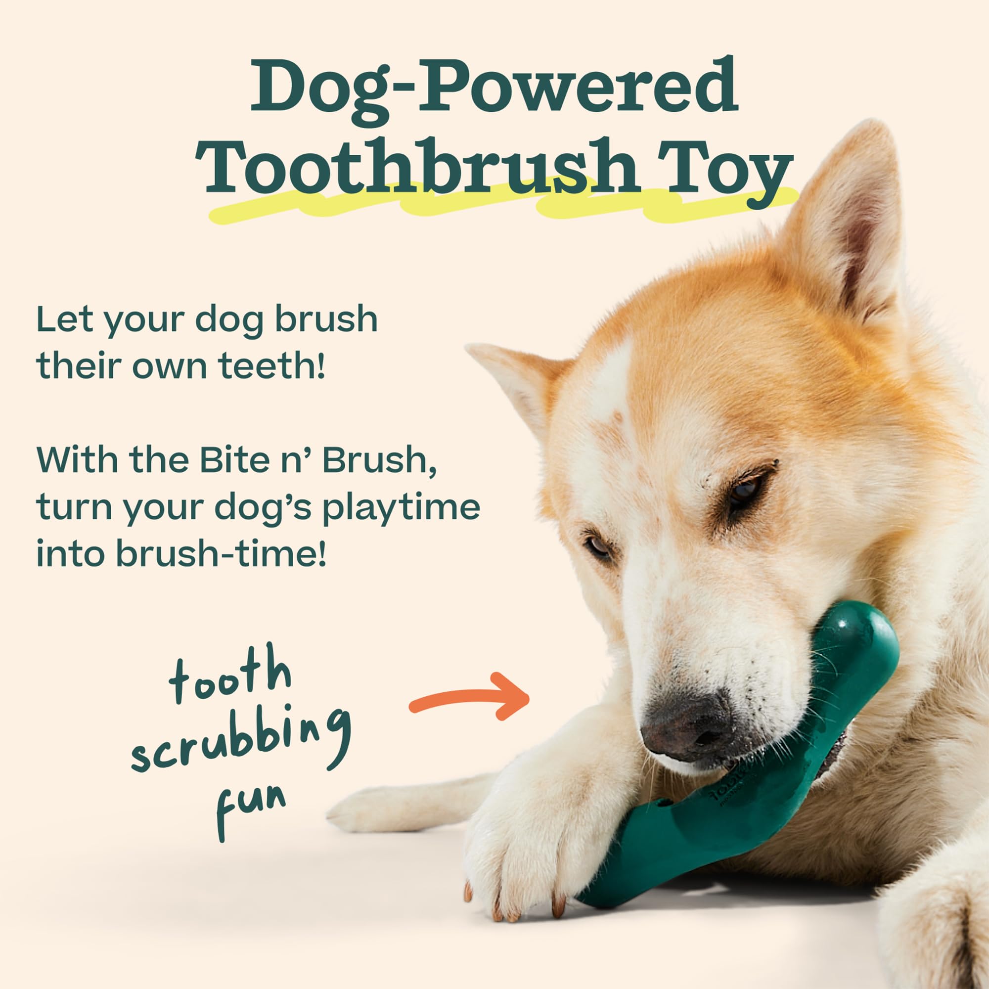 WOOF Bite n' Brush small-dog size for tiny breeds