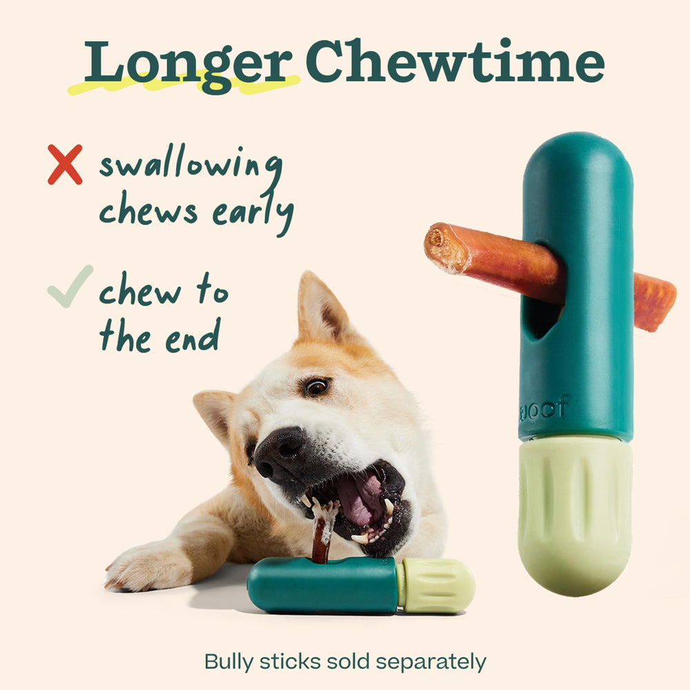 WOOF BullySafe-compatible-sticks pair with natural sticks for tasty, extended rewards.