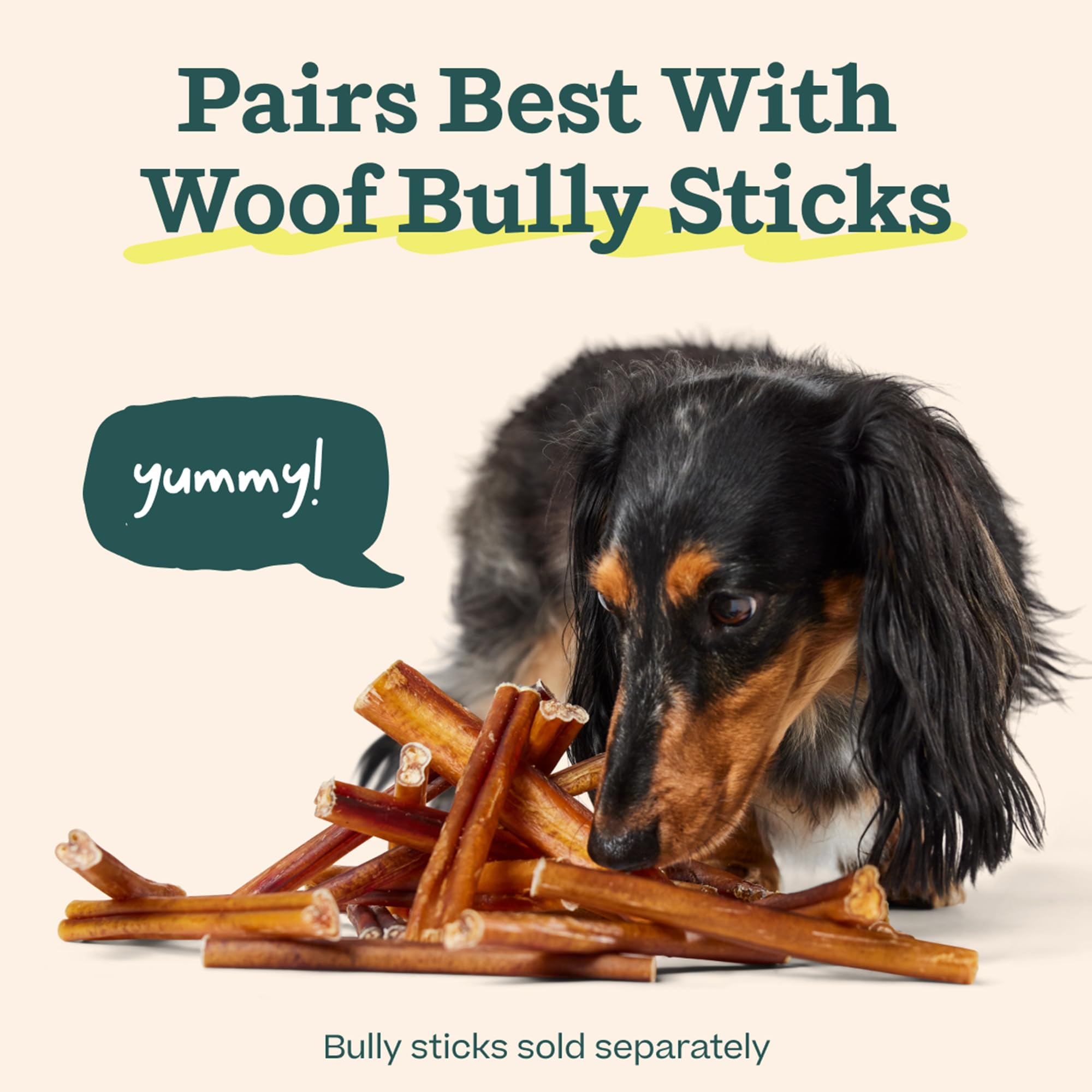 WOOF BullySafe dishwasher-safe design cleans easily between chew sessions.