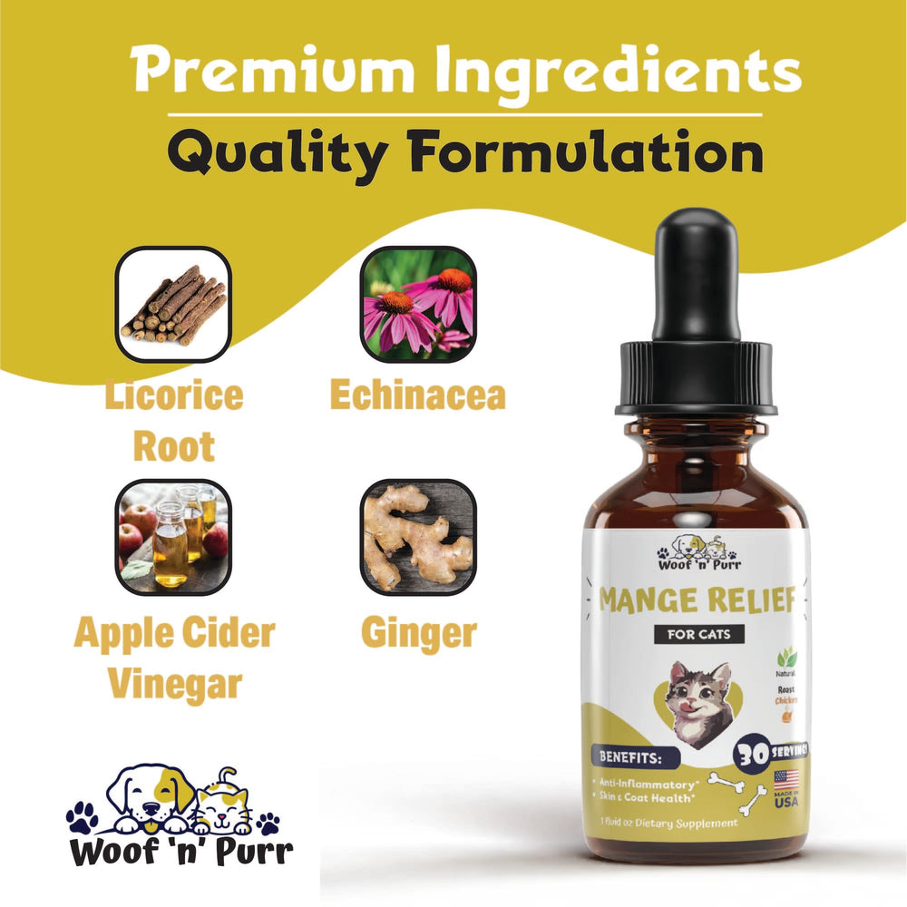 Woof 'n' Purr cat comfort with fast-acting itch relief.