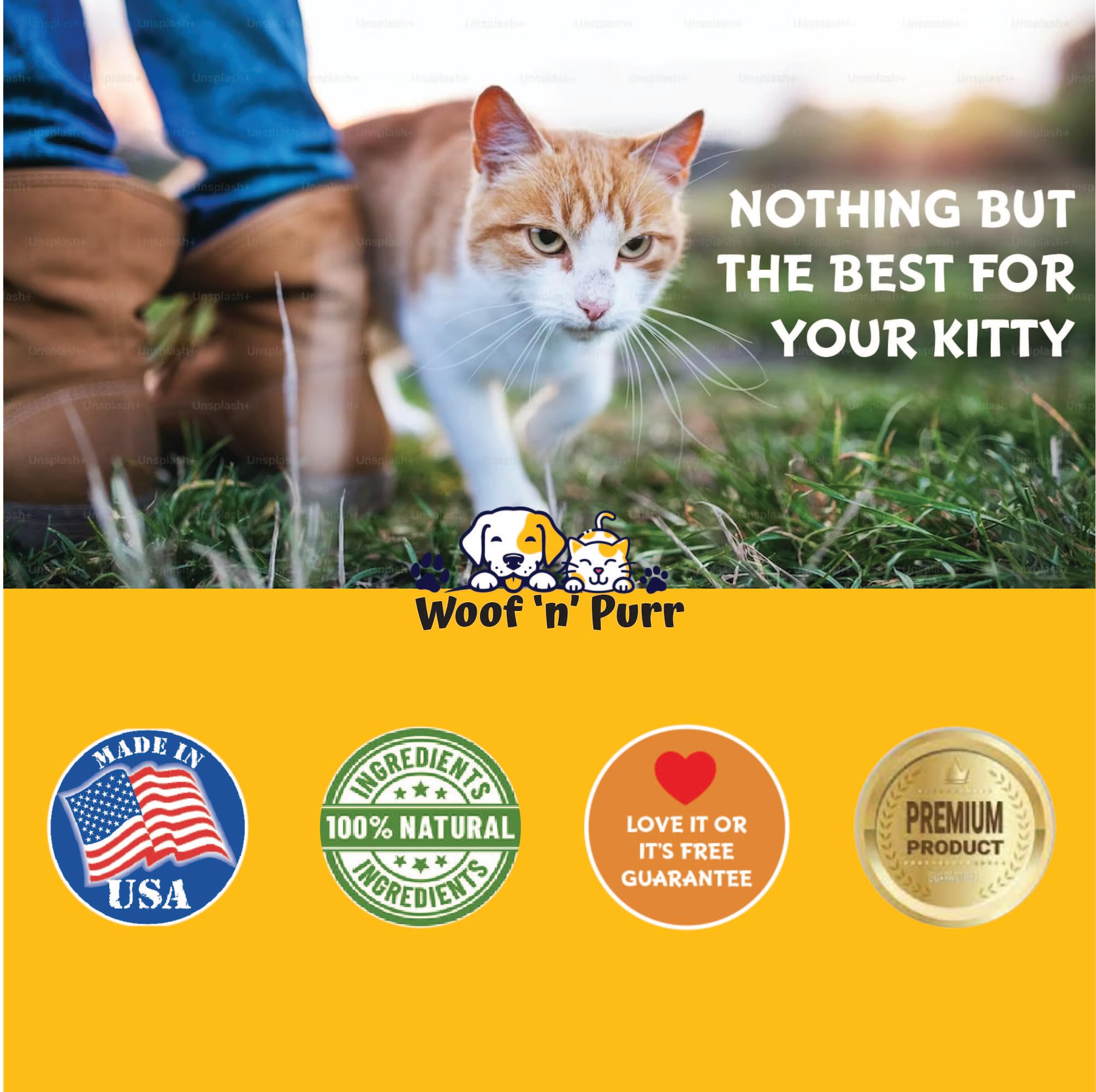 Woof 'n' Purr promotes a healthy shine and smooth coat.