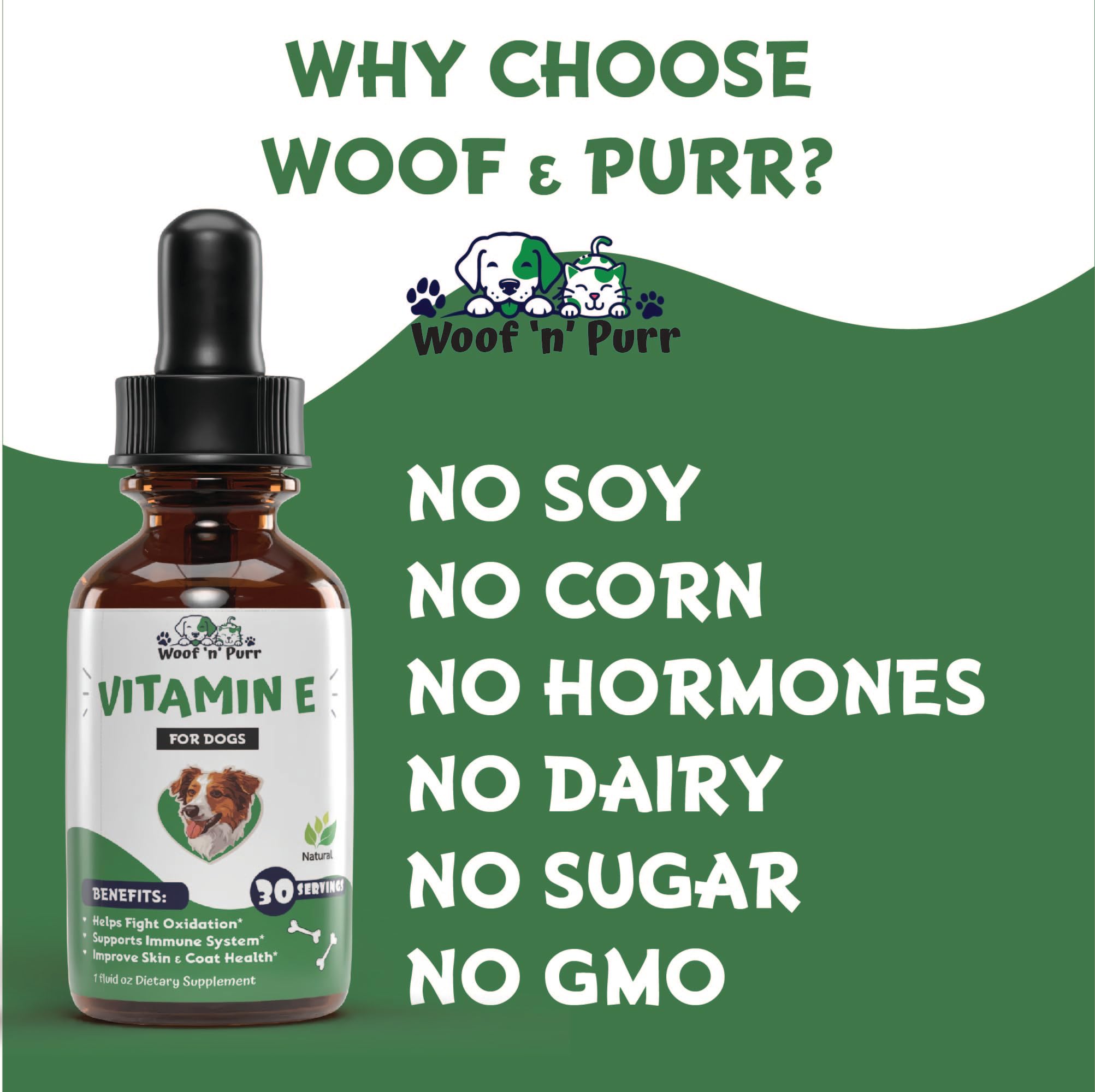 Immune support image for Woof 'n' Purr Vitamin E for Dogs