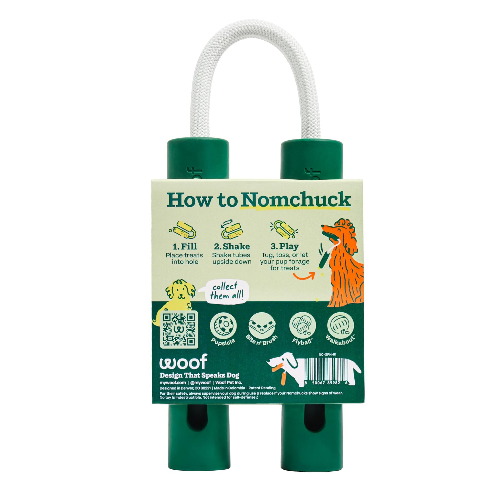 Nomchucks offers three treat zones of varying difficulty for extended enrichment.