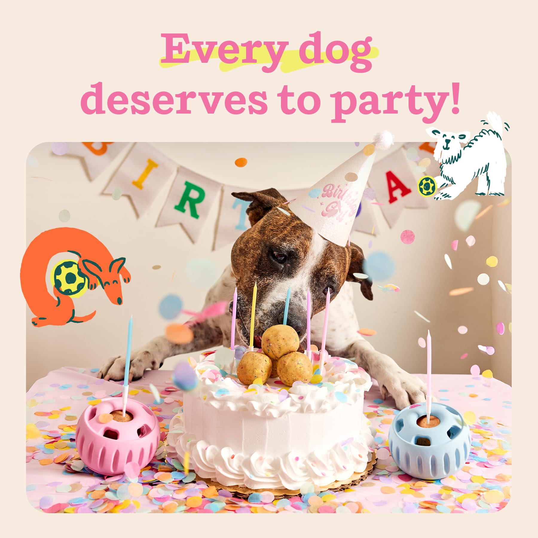WOOF Party Pupsicle birthday-celebration vibe encourages shared fun.
