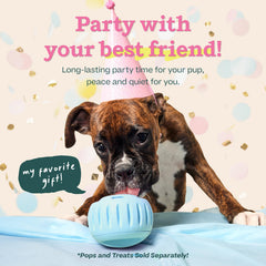 Woof Party Pupsicle durable rubber for strong chewers.