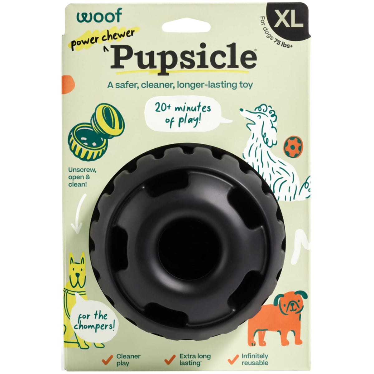 WOOF Power Chewer Pupsicle durable chew toy for aggressive chewers