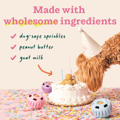 WOOF Pupsicle Birthday Pops refill provides mess-free, pre-made birthday fun.