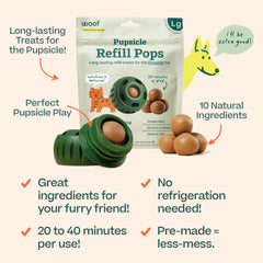 Close-up of ingredients highlights quality in WOOF Pupsicle Refills.