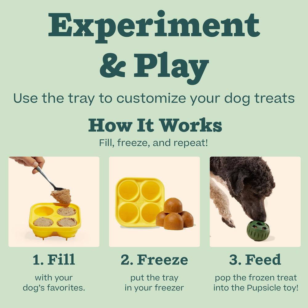 WOOF Pupsicle homemade treats ready for freezing and serving.