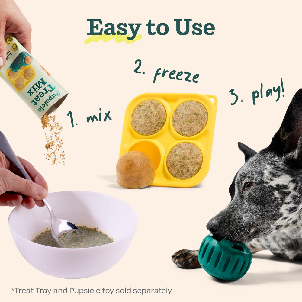 WOOF Pupsicle Mix yields sixteen pops for extended play.