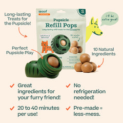 Dog enjoying a Pupsicle Refills treat during playtime.