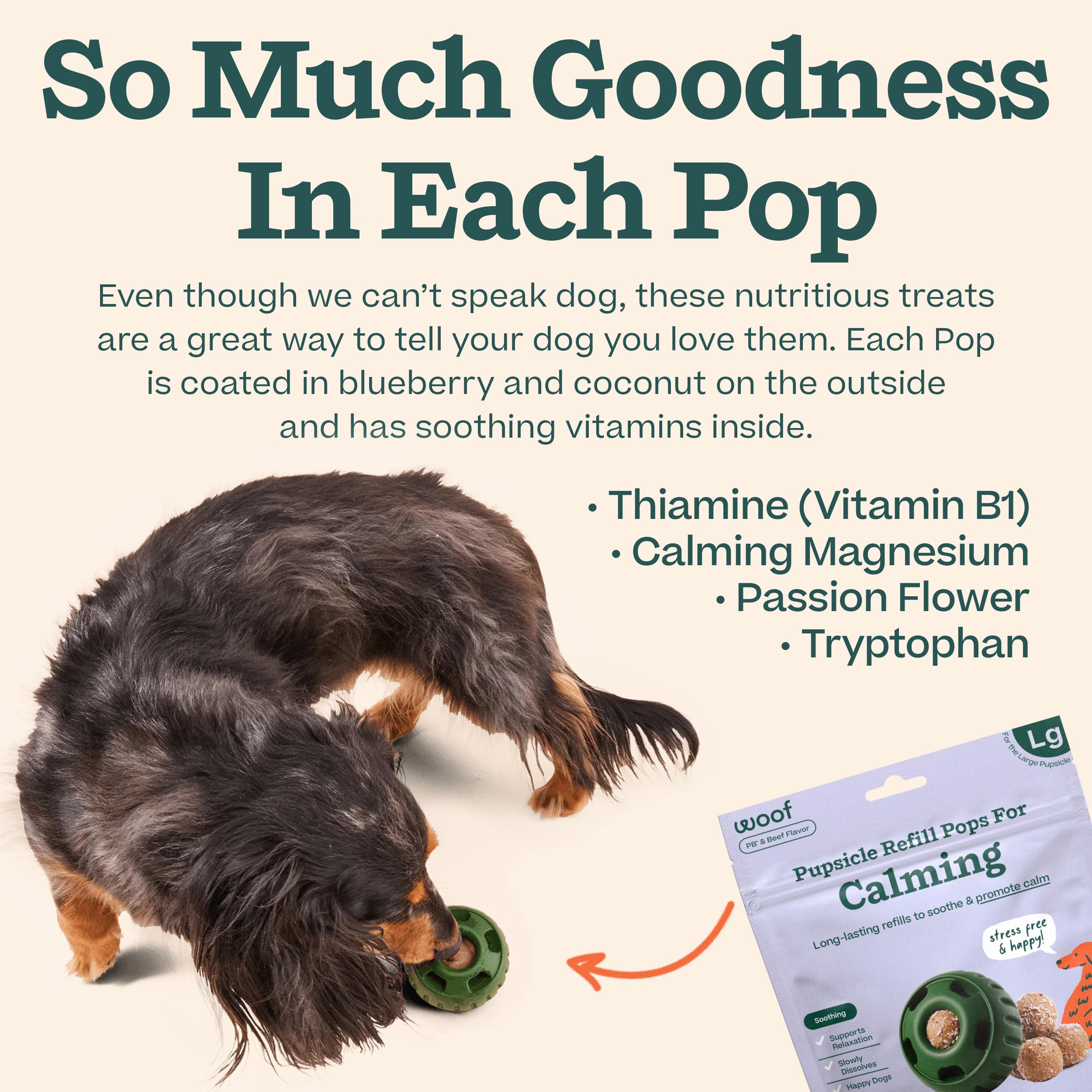 WOOF Pupsicle refill pops made in USA with safe, familiar ingredients.