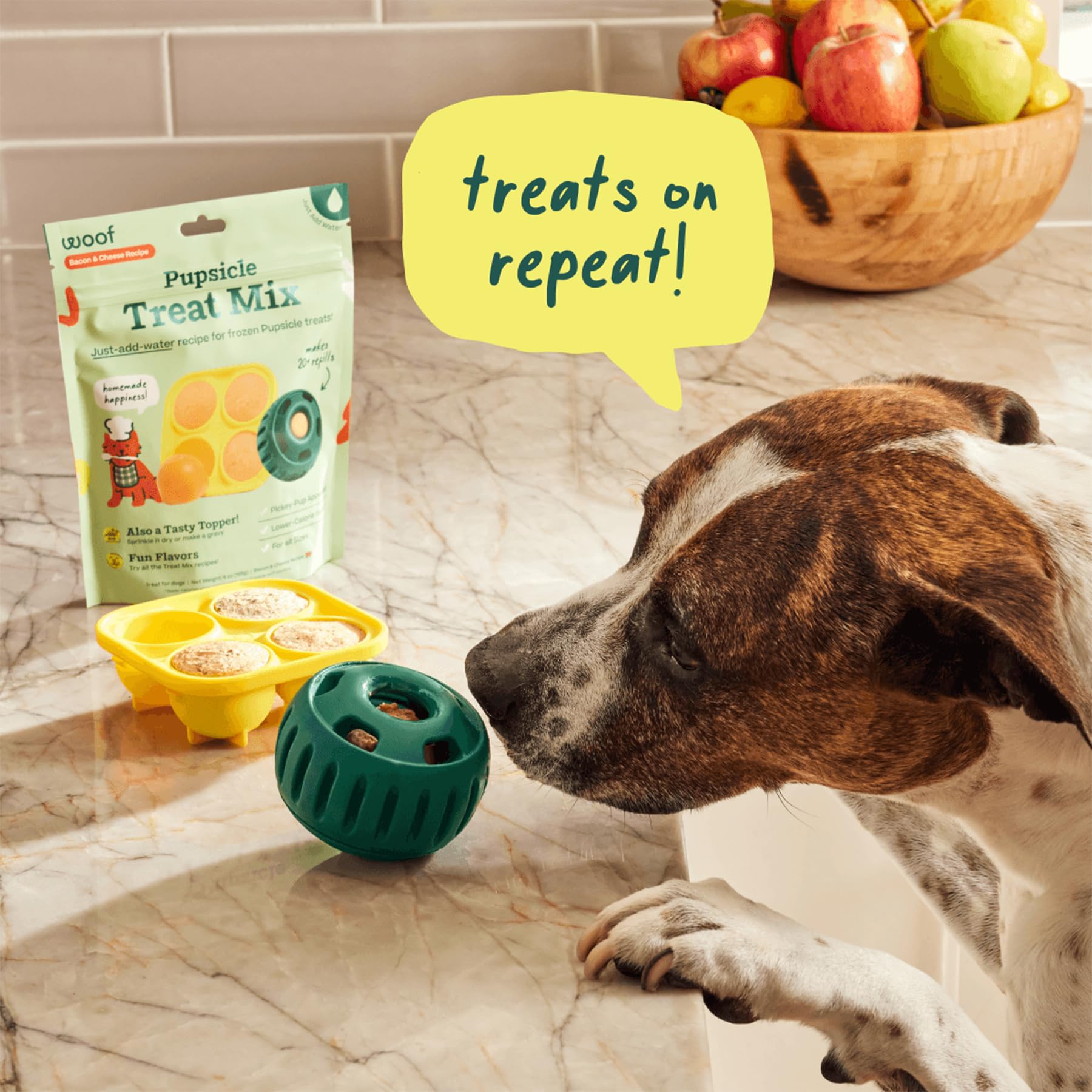WOOF Pupsicle Tray during interactive play and enrichment