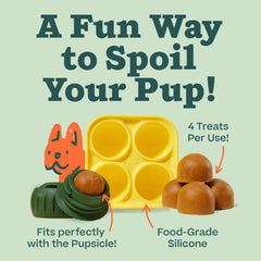 Woof Pupsicle Treat Tray fill easy, quick prep for homemade dog treats.