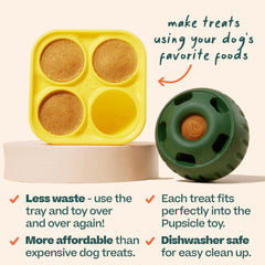 Woof Pupsicle Treat Tray freezing-ready, just pop in the freezer for fast cold treats.