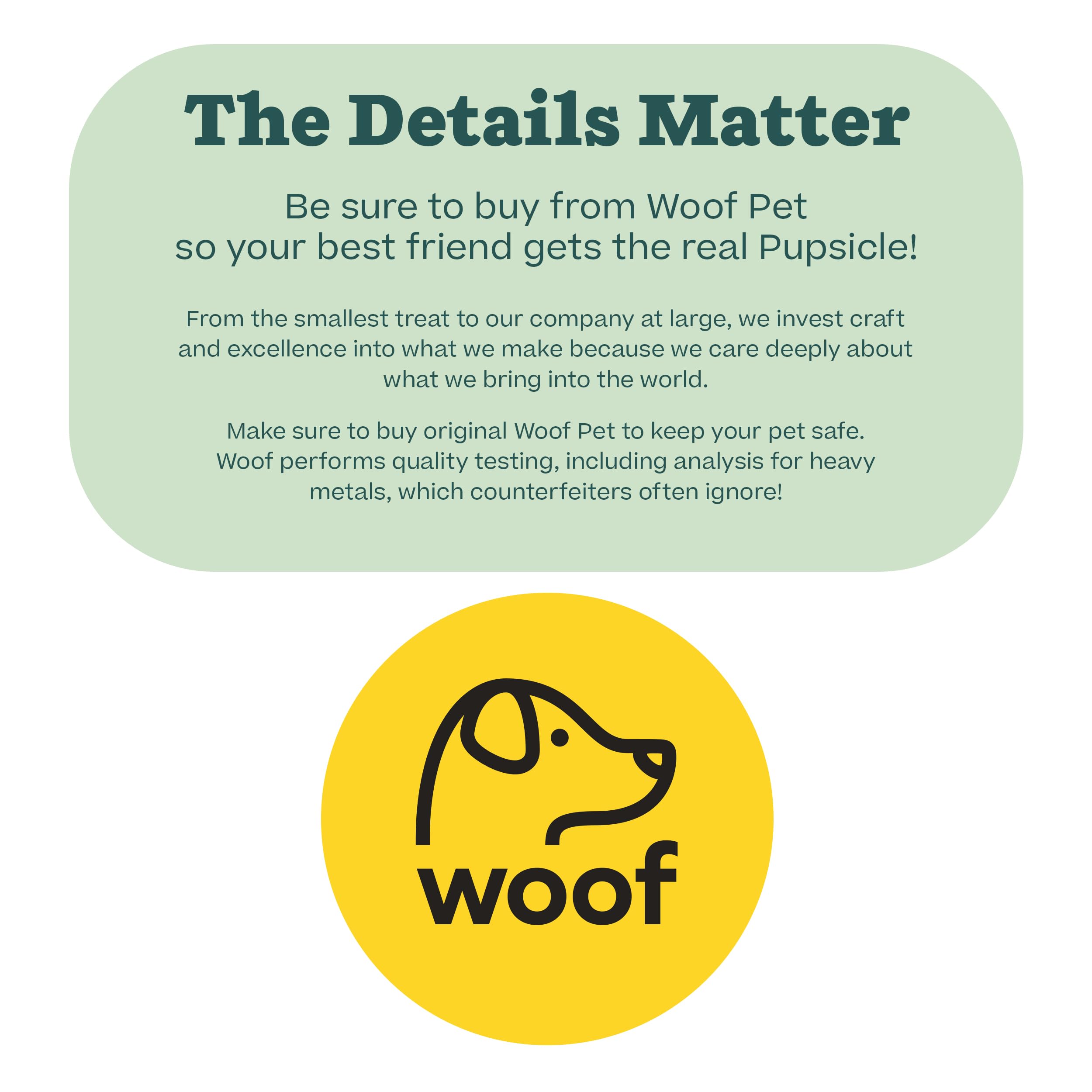 Woof Pupsicle Treat Tray versatile, accommodates yogurt, broth, or peanut butter treats.