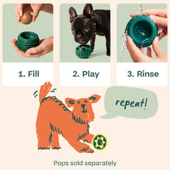 WOOF Pupsicle weighted base prevents tipping during active play.