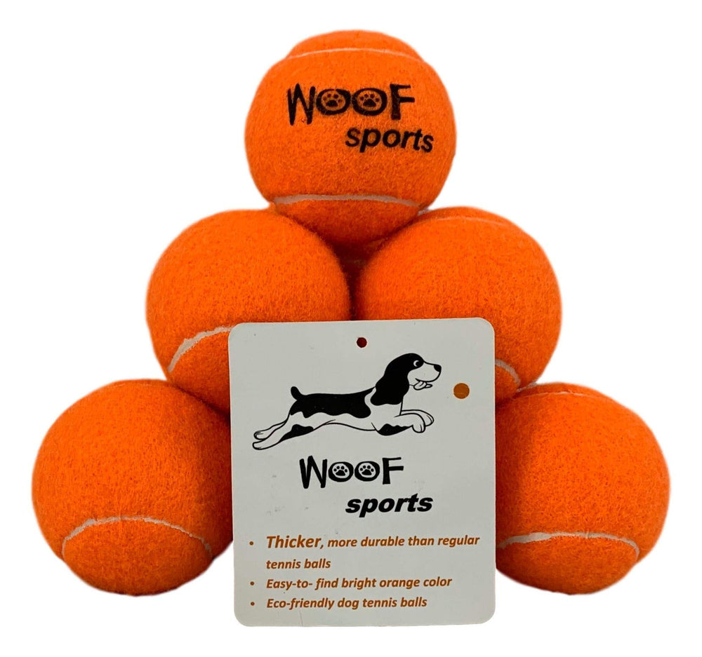 Woof Sports durable dog tennis balls with a thick shell for longer play