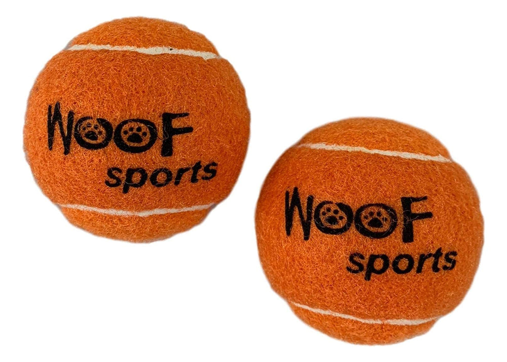 Woof Sports bright orange ball ideal for fetch and light garden play.