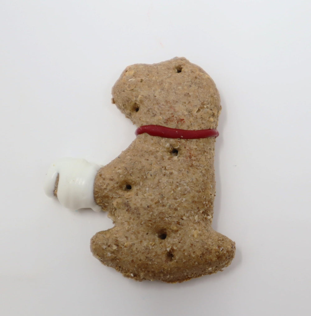 Woofables yogurt-iced bone treat for a special celebration