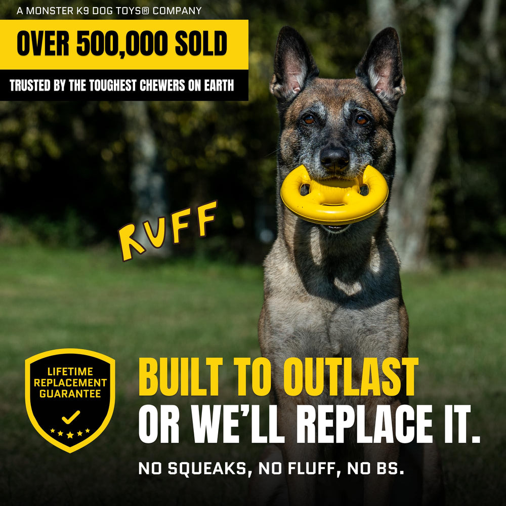 WoofBite Orbit Ring durable natural rubber for safety and longevity
