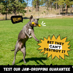 WoofBite safe natural rubber, non-toxic and worry-free chewing.
