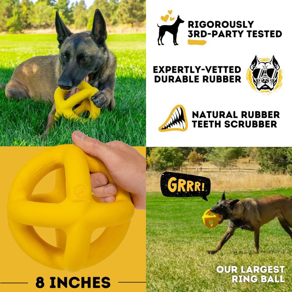 WoofBite safety-tested natural rubber, toxin-free and safe for chewing.